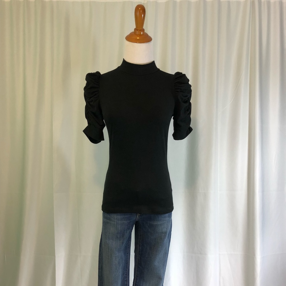 Ruffle Puff Short Sleeve Top